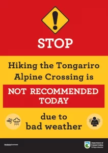 DOC Bad Weather Advisory Warning Sign